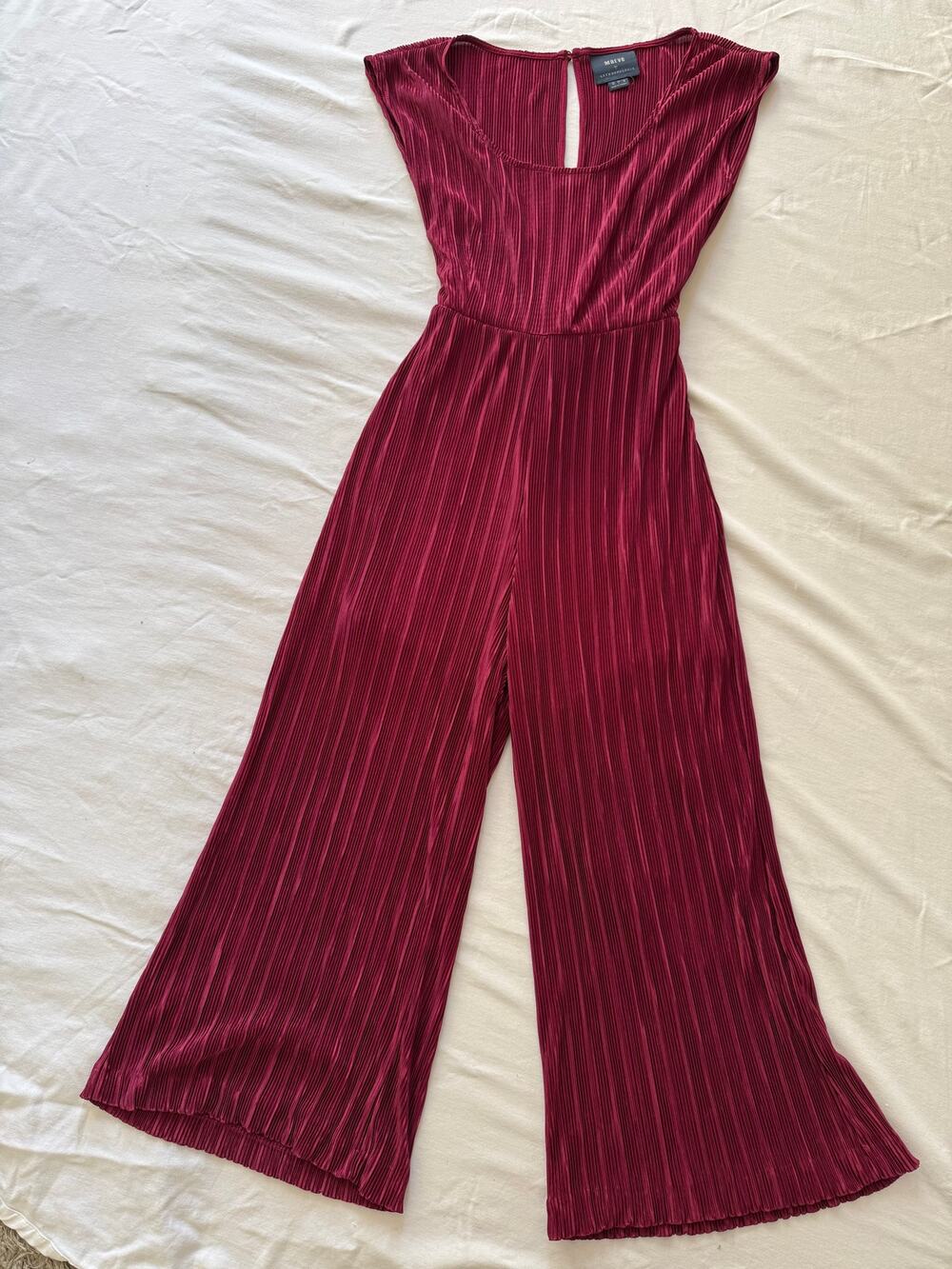 Burgundy Retro Inspired Jumpsuit